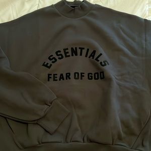 Essential Fear Of God Jet Black sweat shirt